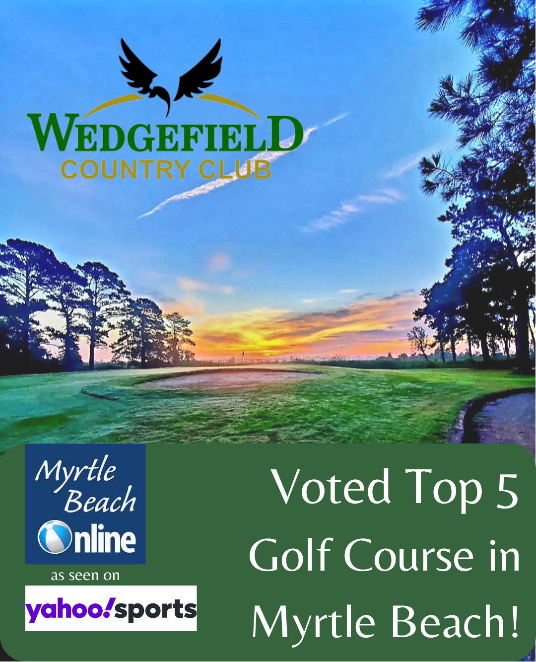 Voted Top 5 Golf Course in Myrtle Beach by